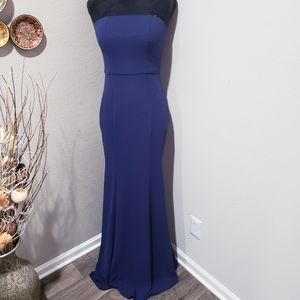 Bloomingdale's blue strapless dress